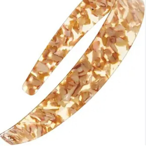 Lele Sadoughi Tortoise Acetate Headband Lightweight Chic - Picture 2 of 6